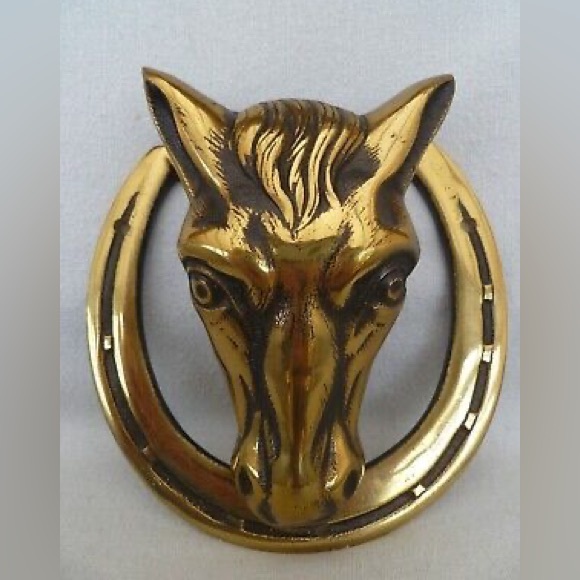 Antique Brass Horse Design Door KnockerVintage/B.E.L. GT BRITAIN